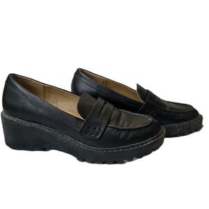 Dolce Vita Black Women's Randee Penny Loafers Size 8 Chunky Y2K 90s Style